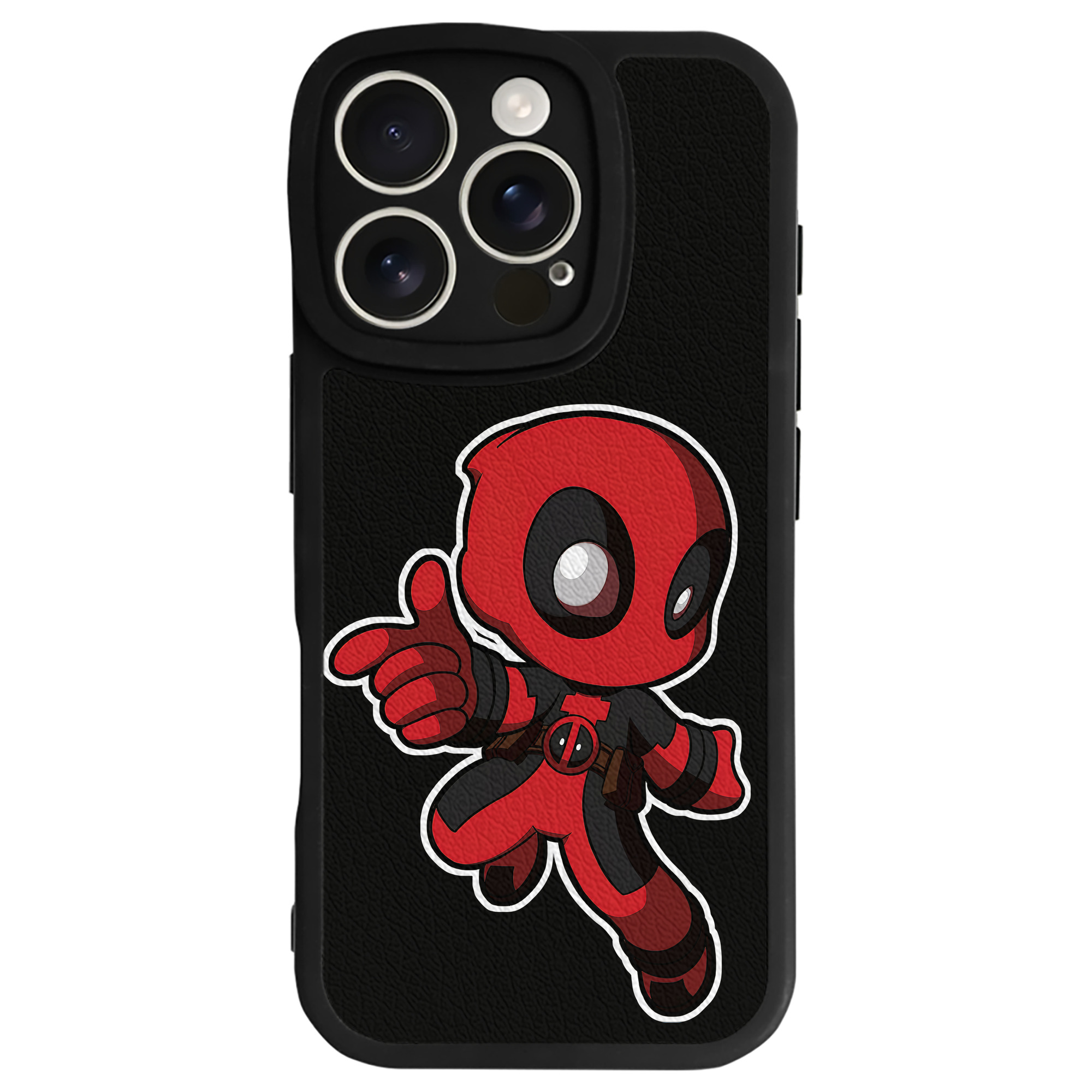 （画像用） Deadpool デッドプール 【iPhone 16シリーズ対応】シリコンスマホケース（レザー調） 材質：シリコン